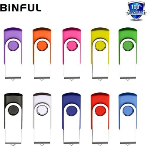 BiNFUL Pen Drive Metal Usb Flash Drive 360 Rotate Flash Stick 4G 8G 16G 32GB Pendrive 64GB 128G 256GB Flash Drive Usb Flash Disk