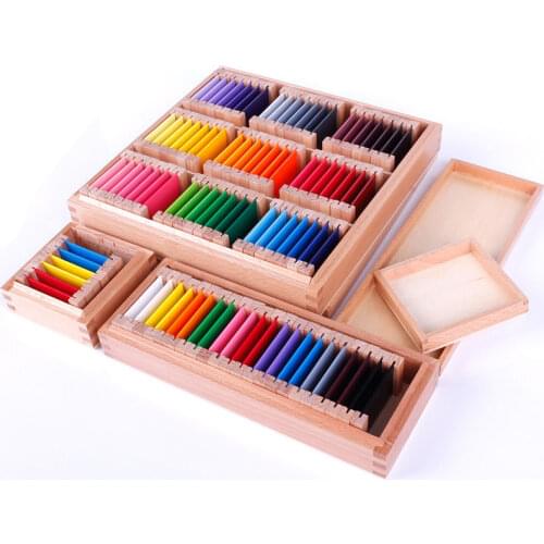 Montessori Sensory Toy Kids Color Tablets Sorting Box Wooden Educational Learning Toys for Toddlers Sense Organ Training Child