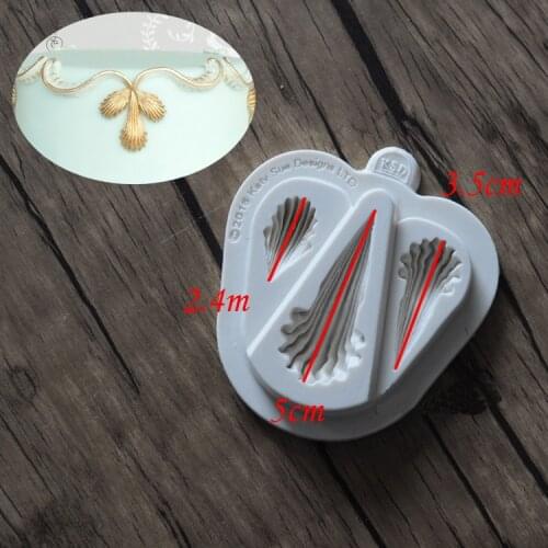Luyou Handmade damask scrolls silicone mold baroque style sugarcraft fondant mold cake decorating tools FM1248