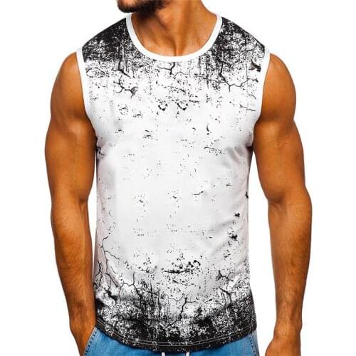 2020 Summer Brand Men Sleeveless Slim Gym Tank Top Muscle Bodybuilding Fitness Tee Shirt Sport Tank Mens Clothing