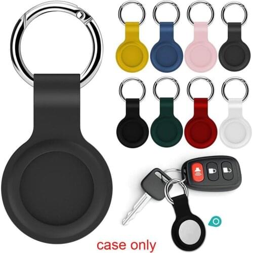 Soft Silicone For Apple Airtags Locator Protective Sleeve Metal Ring Buckle Sports Soft Plastic Shell