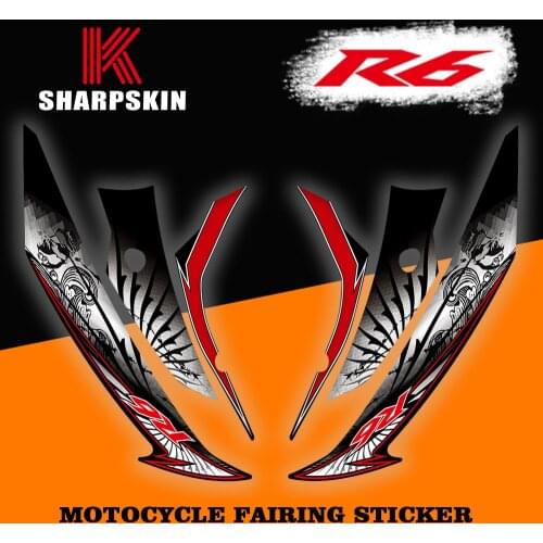 KSHARPSKIN motorcycle sticker waterproof protection fairingreflective decal decorative film for Yamaha YZF R6 2008-2015 yzfr6