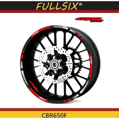 Motorcycle front and rear wheels Edge Outer Rim Sticker Reflective Stripe Wheel Decals For CBR650F
