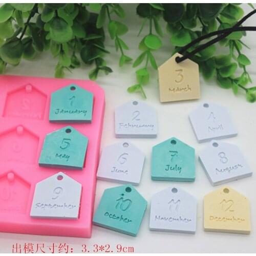 P709 Twelve months aromatherapy brand wax mould chocolate mold