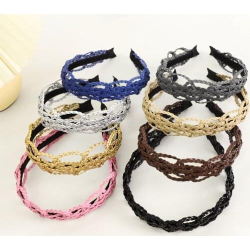 2021 New Pure Color Woven Womens Headband, Exquisite Twist Braid, Atmospheric Hair Accessories