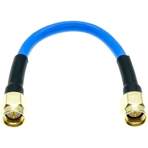 SMA male to SMA male plug connector RG402 RG-402 Semi Flexible Coaxial Cable 0.141" 50ohm Blue