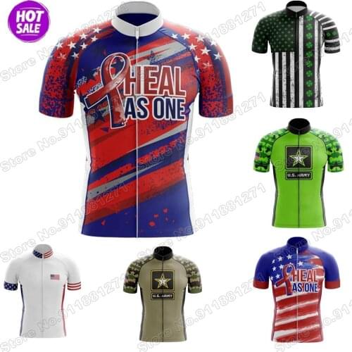 USA PRO TEAM 2021 Mens Cycling Jersey Short Sleeve Summer Cycling Clothing Road Bike Shirt Bicycle Tops MTB Wear Uniform Maillot