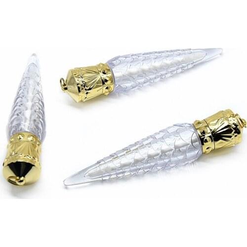 5ml 50pcs Carrot Shape Empty Lip Gloss Tube, DIY Plastic Clear Liquid Lipstick Container, Women Beauty Makeup Tools