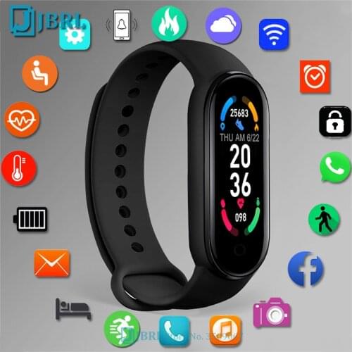 M6 Smart Watch Colorful Screen Smart Bracelet Heart Rate Blood Pressure Smartwatch Fitness Tracker For Android iOS Wristband