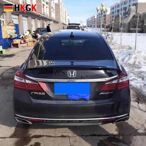 For HONDA Accord 9th Spoiler 2014 2015 2016 Accord spoiler High Quality ABS Material Car Rear Wing Primer Color Rear Spoiler