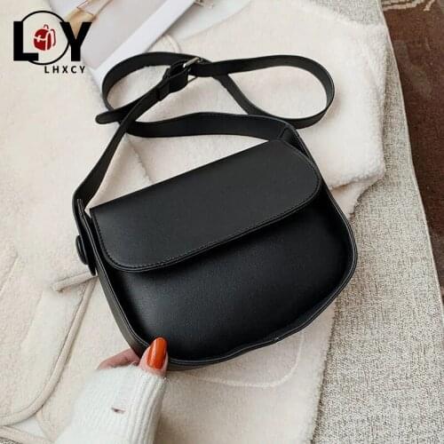 LHXCY High Quality Pu Leather Crossbody Bags Fashion Plaid Pattern Shoulder Messenger Bag High Capacity Clamshell Designer Bag