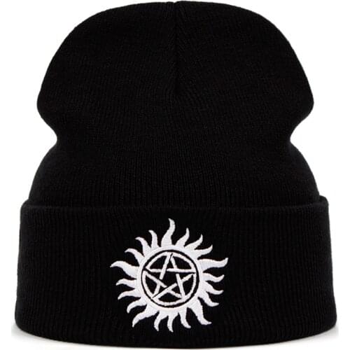 Supernatural Beanie Knitted Winter Hat Solid Hip-hop Skullies Knitted Hat Cap Costume Accessory Gifts Warm Winter