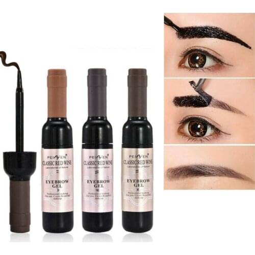 Peel Off Eyebrow Tattoo Gel Black Coffee Gray Red Wine Tattoo Brow Gel Tint Waterproof Peel Off Eye Brow Tattoo Dye Eyebrow