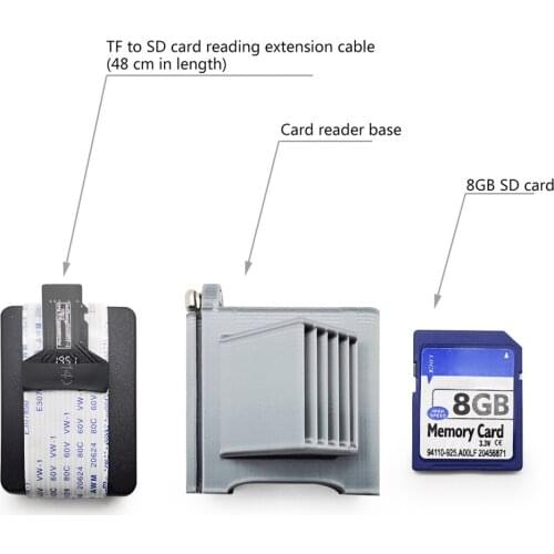 TF to SD Card Reader Cable Card Reading Module with 8G SD Card Multifunctional Card Reader for Creality Ender3/ 3S 3D Printer