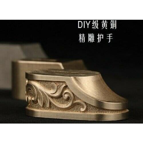 Trapezoid Brass Hand Guard Quillion Protector Module For Knife Dagger Handle