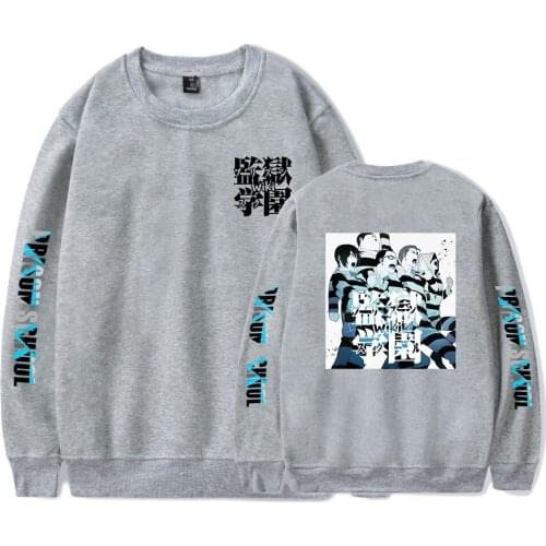 Prison School Spring Hot Sale Round Neck Hoodie Cartoon Character Printed Harajuku Pure Cotton Hoodie Unisex O-Neck Hoodie tops