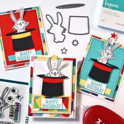 Magical Rabbit Surprise! Stamp And Die Set 2021 For Card Making DIY Scrapbooking Album Paper Cards Die And Stamp