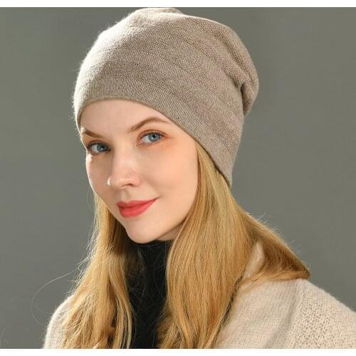 Women Winter Knitted Hats Skullies Cap Solid Color Casual Beanies Warm Bonnet Hat