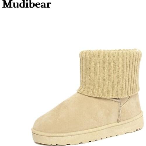 Winter Womens Warm female Boots Women Snow Boots Non-slip Multi-color Optional Woman Sock Ankle Boots Fashion 2019 Brand