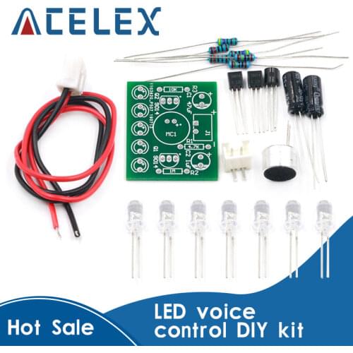 Sound Control LED Melody Lamp Electronic Production Kits Suite Voltage 3V-5.5V LED Sound Control DIY Kit FR-4 A Fiberglass Board