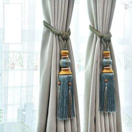 2Pcs/Pair Curtain Tassel Brush Tieback Hanging Ball Straps Lashing Bind Ropes Belt Curtain Accessories Clasp Tie Tape Back