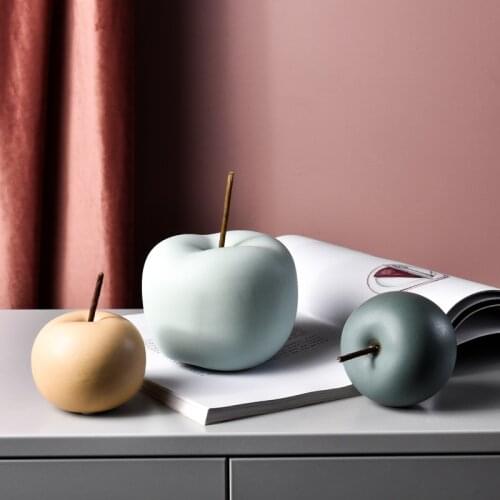 2021 New Design Ceramic Apple Tabletop Decors Home Decoration Accessories Home Furnishings