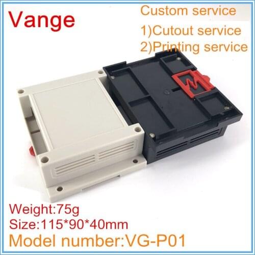 5pcs/lot injected molding made junction box ABS plastic housing shell diy 115*90*40mm for electronic module device