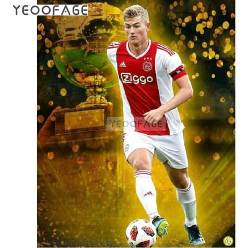 5D DIY Diamond Painting soccer player Full square diamond Embroidery Cross Stitch Rhinestone Mosaic Painting Decor Gift