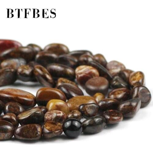 BTFBES Bronzite beadsIrregular Gravel Natural Stone 4~8mm Spacer beads for bracelet Necklace DIY Jewelry making Accessories