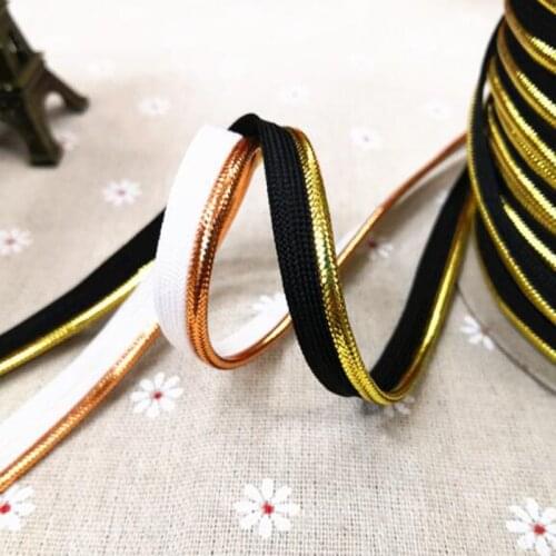 Wholesale High Quality 10mm Color Glitter Reflective Piping Band DIY Handmade Sofa Pillow Curtain Lace Piping Band Edging Strip