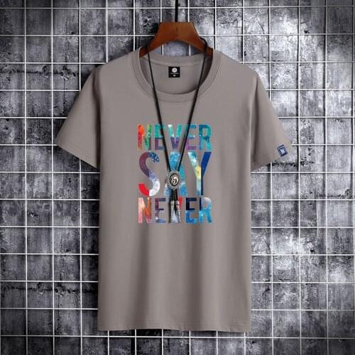 2021 NEW Letter Printing 100% cotton Men T Shirt Hip-Hop Cotton T-shirt O-neck Summer Male Causal Tshirts Fashion Loose Tees D02