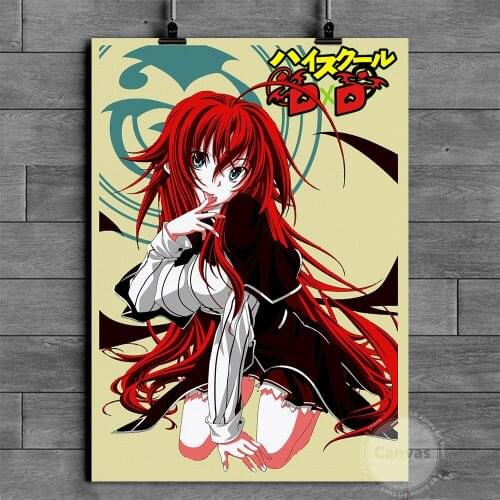 Canvas Anime Rias Gremory Pictures Home Manga Decoration Paintings Poster HD Prints Wall Art Modular Living Room