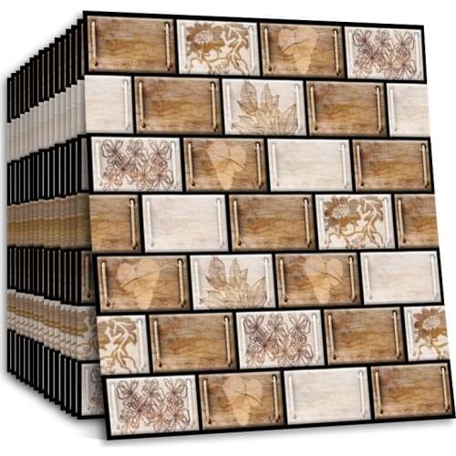 Wood and Flower Plank Wallpaper Stick Peel Contact Paper Self Adhesive Removable Rustic Vintage Repair Wall Cladding Brick 3D