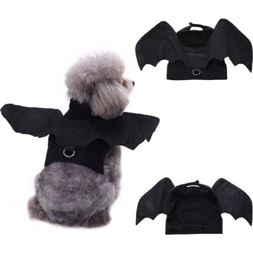 Pet Dog Bat Wings Halloween Cosplay Costumes For Dogs Funny Bat Wings Dog Clothes Festival Dressing Up Pet Puppy Cat Apparels