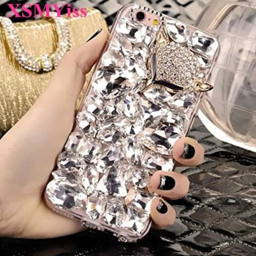 Luxury 3D Bling Rhinestone Crystal Diamond Fox and Crown Soft Back Phone Case Cover For iPhone 11 Pro MAX XS MAX XR 6S 7 8 PLUS