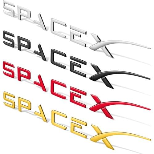 For Tesla SPACEX Logo Sticker Rear Trunk Sticker Tesla Model 3 X Y S Tailgate Nameplate Sticker Tesla Accessories