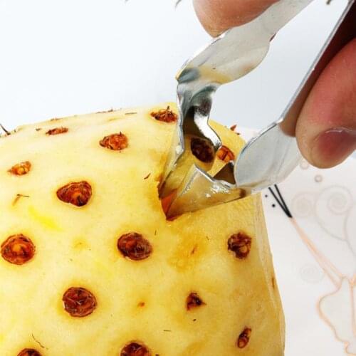 New Creative Quick Practical Stainless Steel Cutter Pineapple Eye Peeler Pineapple Seed Remover Clip Home Kitchen Fruit Tools