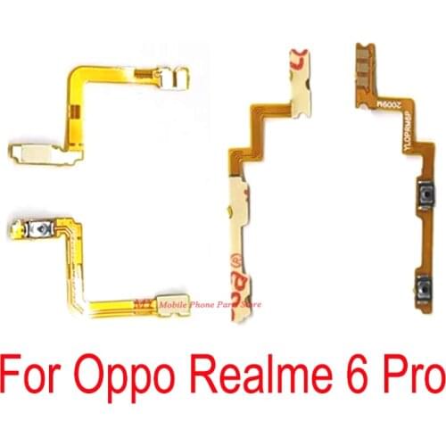 New Power ON OFF Volume Switch Side Button Key Flex Cable Parts For OPPO Realme 6 Pro 6pro Volume Power Flex Repair Spare Parts
