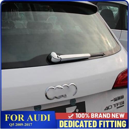 Fit For Audi Q5 2009 To 2017 ABS Chrome Rear Window Screen Wiper Cover Frame Car Accessories