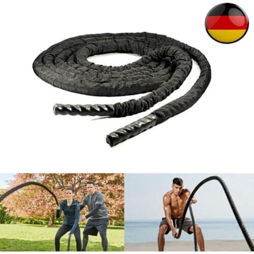 DE Heavy Jump Rope 38MM*9M Workout Battle Ropes Men Women Total Body Training Improve Strength Building Muscle