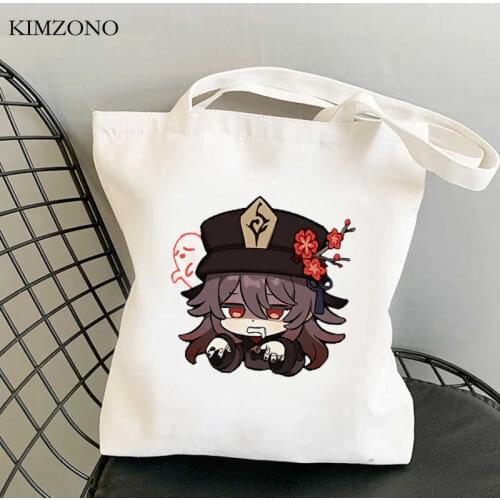 Genshin Impact Keqing shopping bag bolsas de tela shopper bag fabric jute bolsas reutilizables bolsas ecologicas sac tissu