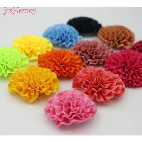 U PICK 16 Colors 1.7Inch Fabric Carnation Flowers Rosettes Puff flower Baby Headband Handmade for Hair Accessories,Child Garment