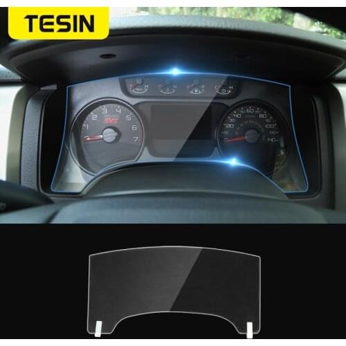 TESIN Car Instrument Dashboard Panel Protective Nano Film Anti-dust Anti-scratch Interior Sticker For Ford F150 Raptor 2009-2014
