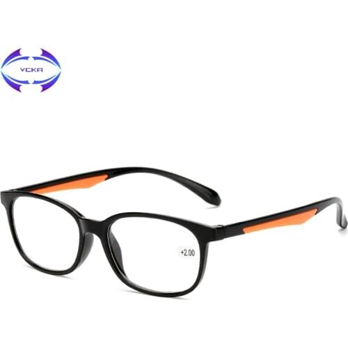 VCKA Brand Retro TR90 Reading Glasses Women Men Ultralight Presbyopia Eyeglasses Clear lens 1.00 +1.50 +2.00 +2.50 3.0 3.5 4.0