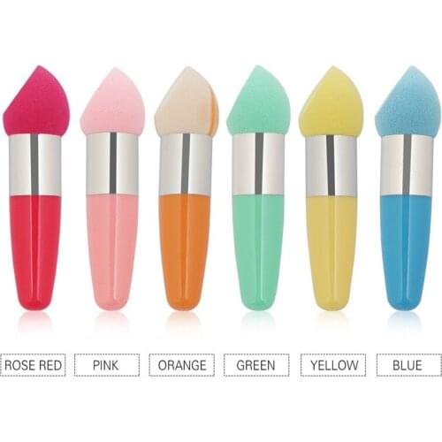 1PC Fashion Women Mushroom Head Puff Foundation Face Make Up Tools Liquid Sponge Beauty Cosmetic Powder Puff With Smooth Handle