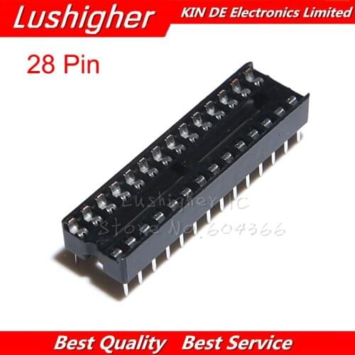 10pcs DIP-28 28pin Pins DIP DIP28 IC Sockets Adaptor Solder Type Socket Narrow