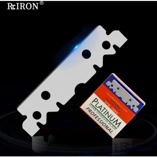 RIRON 100Pcs Senior Razor Classic Safety Razor Blade Replacement Blades For Facial Beard Trimming Shaver