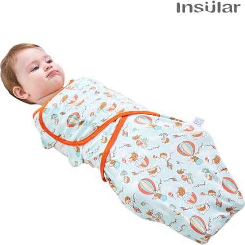 Insular 2 pcs/set Baby Sleeping Bag Cocoon Newborns Infant Cotton Knit Baby Swaddles Wrap Blankets Sleep Sack For 0-7 Months