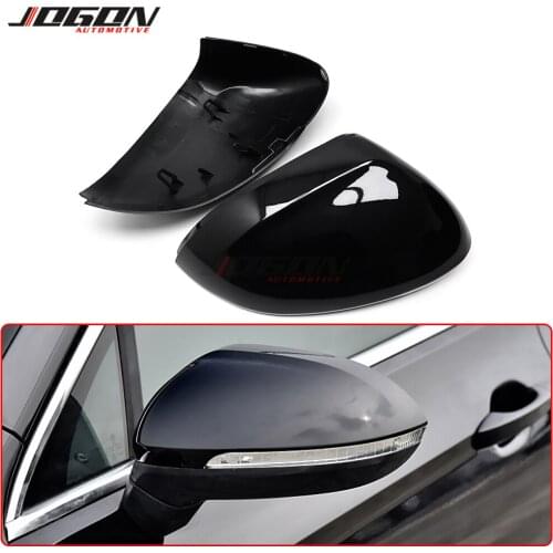 2PCS Car Rear View Side Wing Rearview Mirror Cover Caps Trim For VW Volkswagen Passat B8 Variant Arteon 2015-2020 Glossy Black