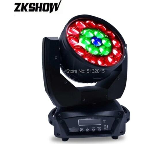 2PCS/Lot 19*12W RGBW Zoom Wash LED Moving Head Light for DJ Disco Party Nightclub Wedding Show Event Professional Stage Lighting